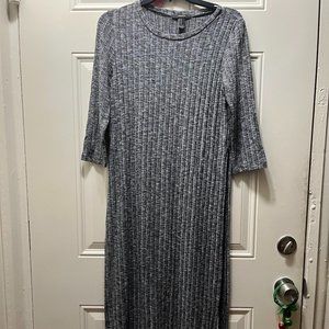 Forever21 Marled Gray Long Line Shirt Size M